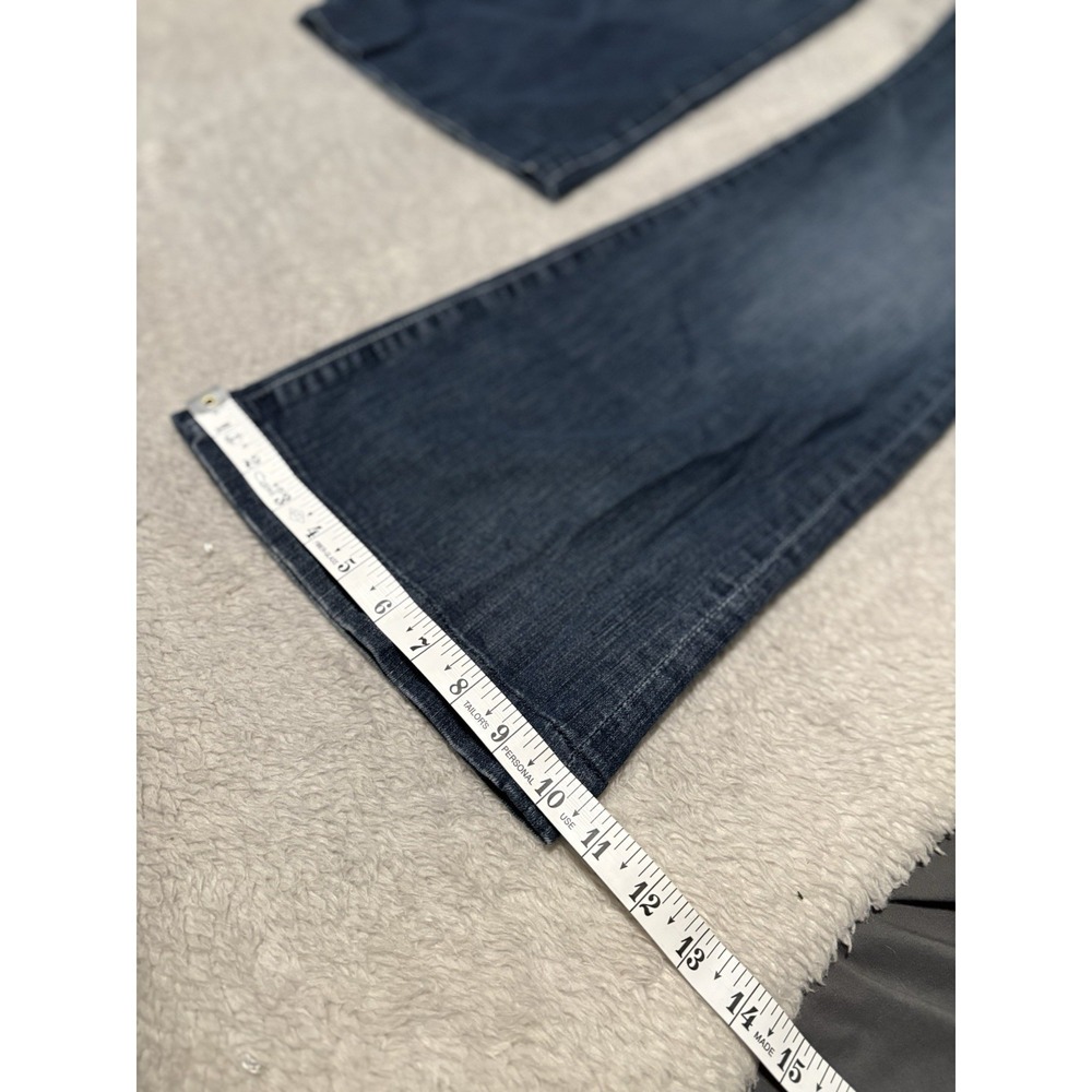 7 For All Mankind Dojo Flared Jeans Womens 30x30 Blue Denim Rise Boho Y2K - Picture 4 of 9